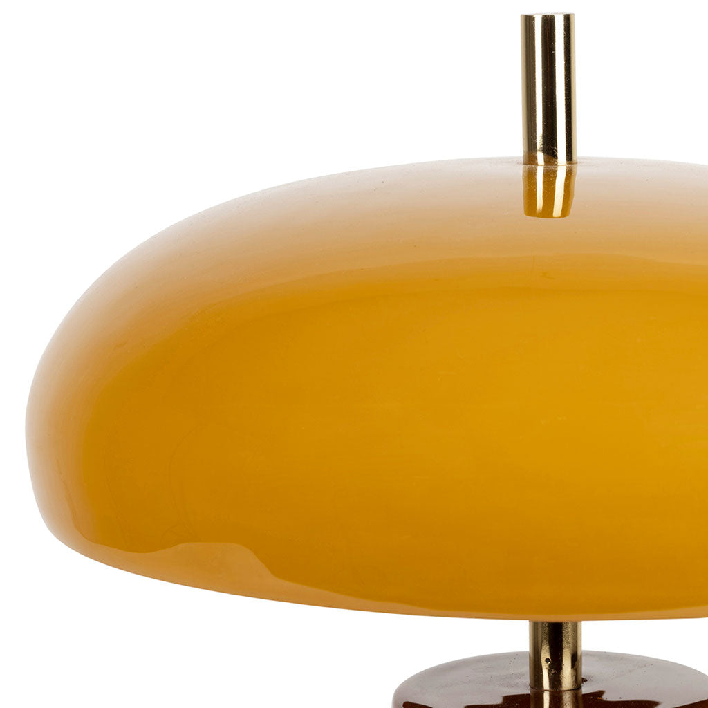 Lampe vintage brun / ocre