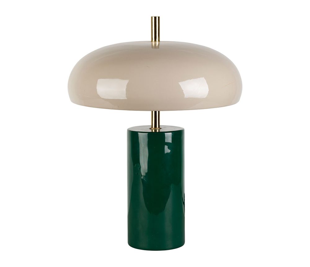 Lampe vintage écrue / emmeraude