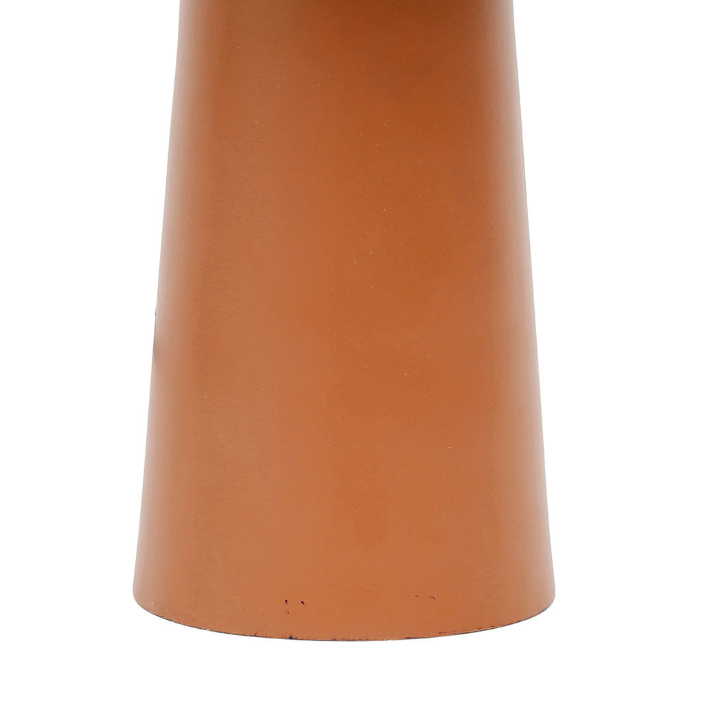 Lampe champignon dorée et terracotta