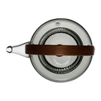 Théière en verre avec filtre et poignet en bois