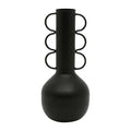 Vase arty metal noir