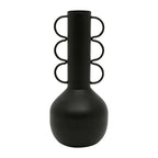 Vase arty metal noir